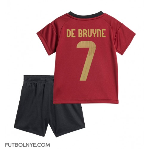 Camiseta Bélgica Kevin De Bruyne #7 Primera Equipación para niños Eurocopa 2024 manga corta (+ pantalones cortos)